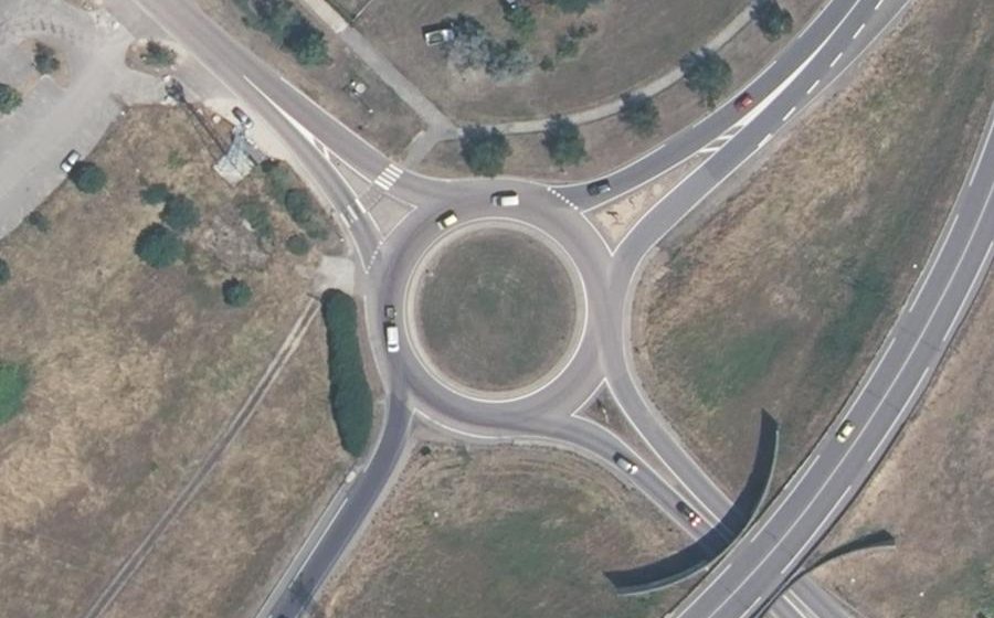 Vue aérienne du Rond-Point de l'Électron