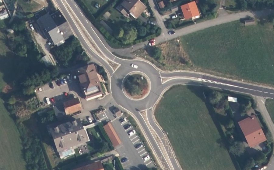 Vue aérienne du Carrefour de la Charlotte