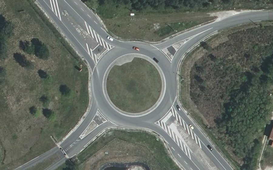 Vue aérienne du Rond-Point des Vendangeurs