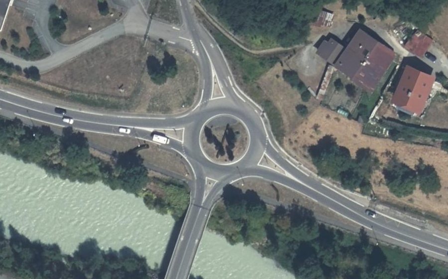 Vue aérienne du Rond-Point de la Carabote