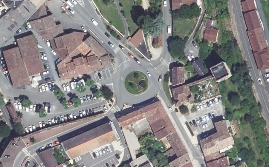 Vue aérienne du Rond-Point Docteur Jean Baron