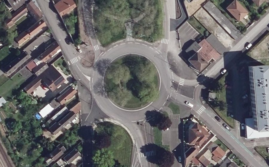 Vue aérienne du Rond-Point Jean Moulin