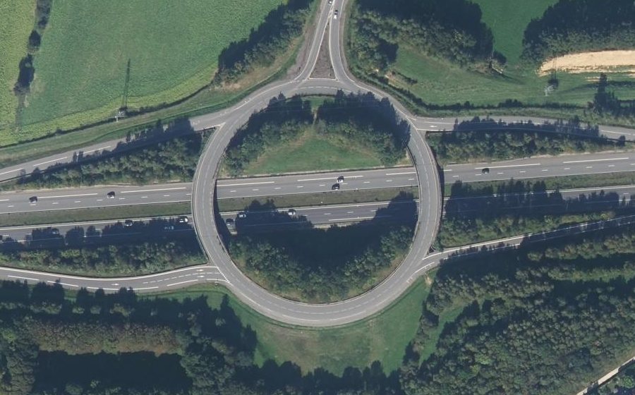 Vue aérienne du Rond-Point de la Porte de Maurepas