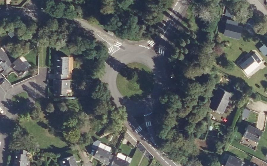 Vue aérienne du Rond-Point de Prat ar Rouz