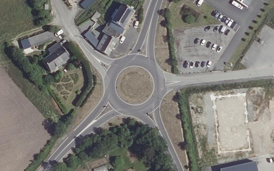 Vue aérienne du Rond-Point de Trebellec