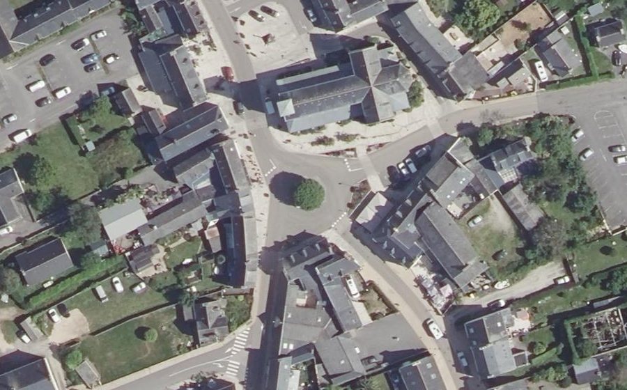 Vue aérienne du Rond-Point de Nevéz
