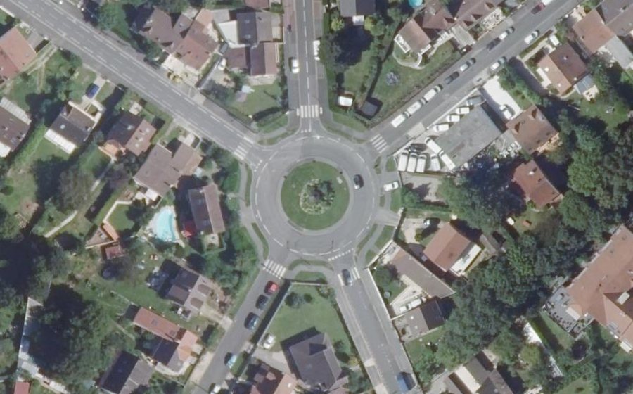 Vue aérienne du Place de la Paix