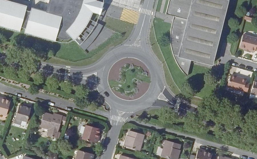 Vue aérienne du Rond-Point Amadeus Mozart