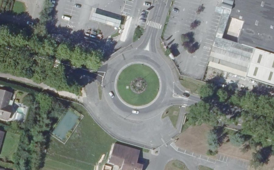 Vue aérienne du Rond-Point de l'Europe