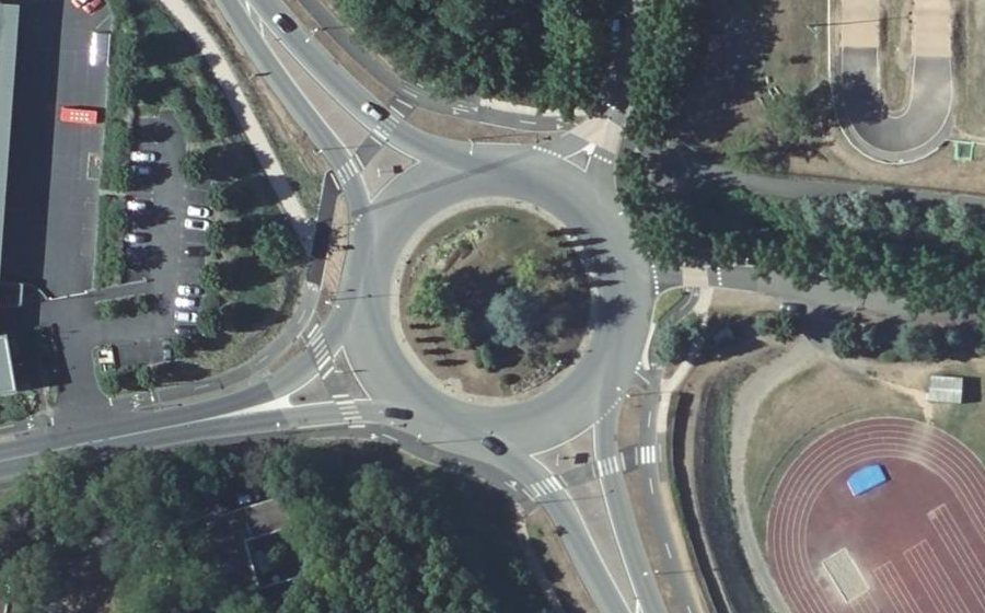 Vue aérienne du Carrefour Robert Huguet
