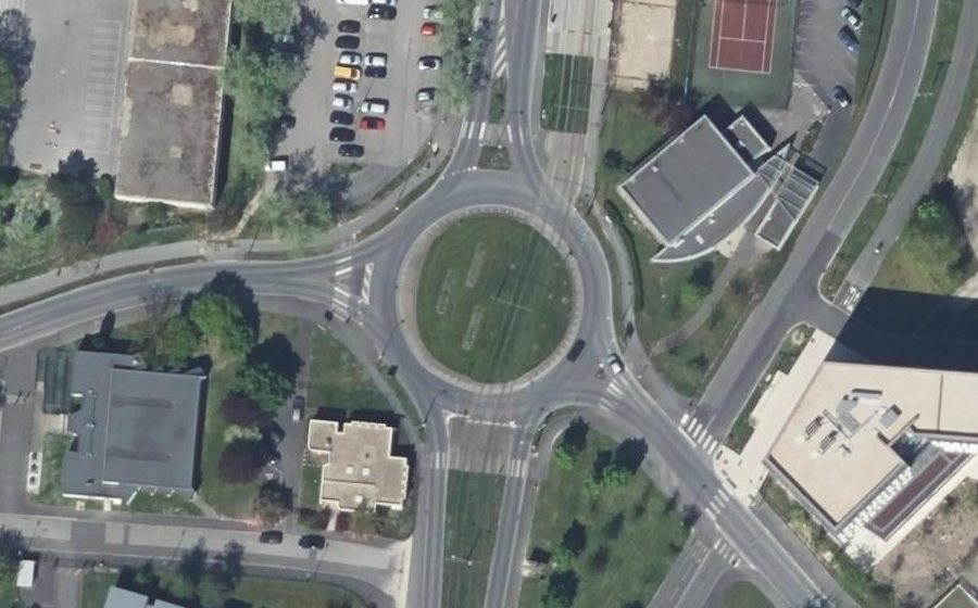 Vue aérienne du Rond-Point Jules Crochet