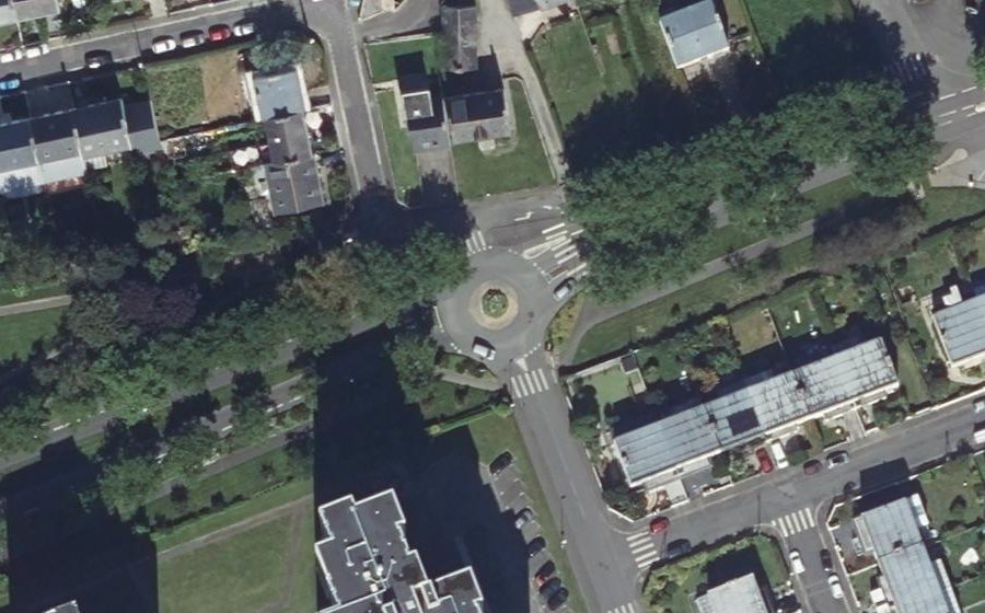 Vue aérienne du Rue de la Villeneuve