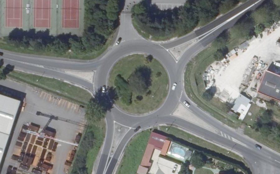 Vue aérienne du Rond-Point Claude Santarelli