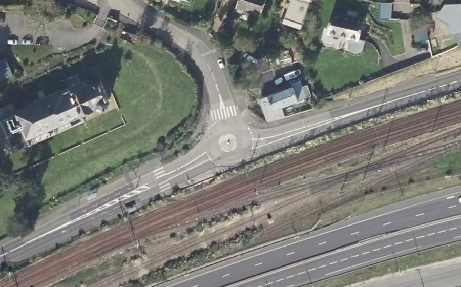 Vue aérienne du Rue de la Gare