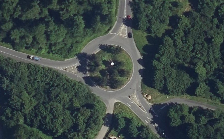 Vue aérienne du Carrefour de la Faisanderie