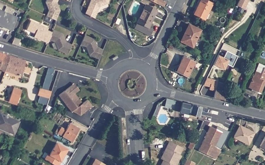 Vue aérienne du Rond-Point Jacques Dibot