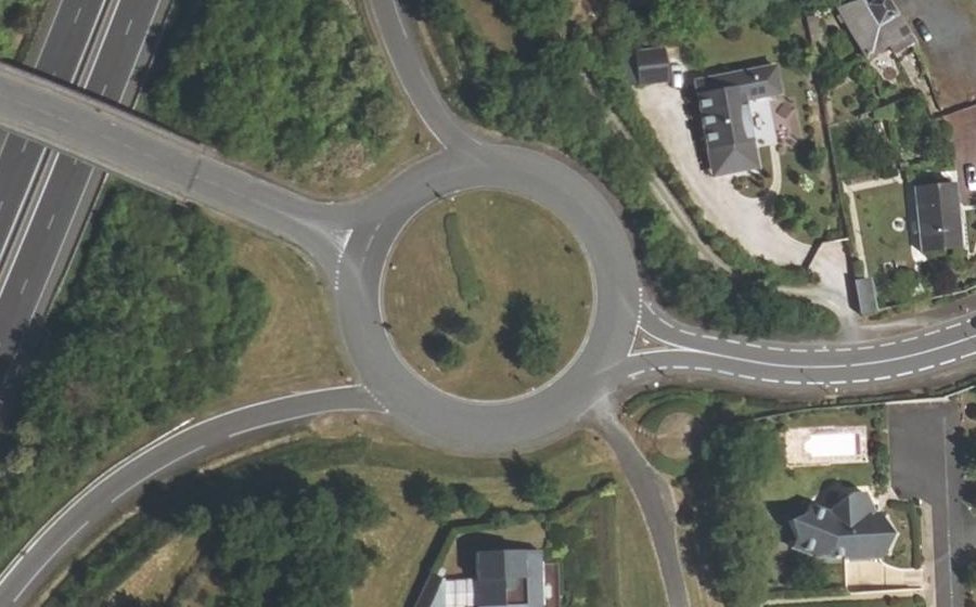 Vue aérienne du Rond-Point des Aubrières