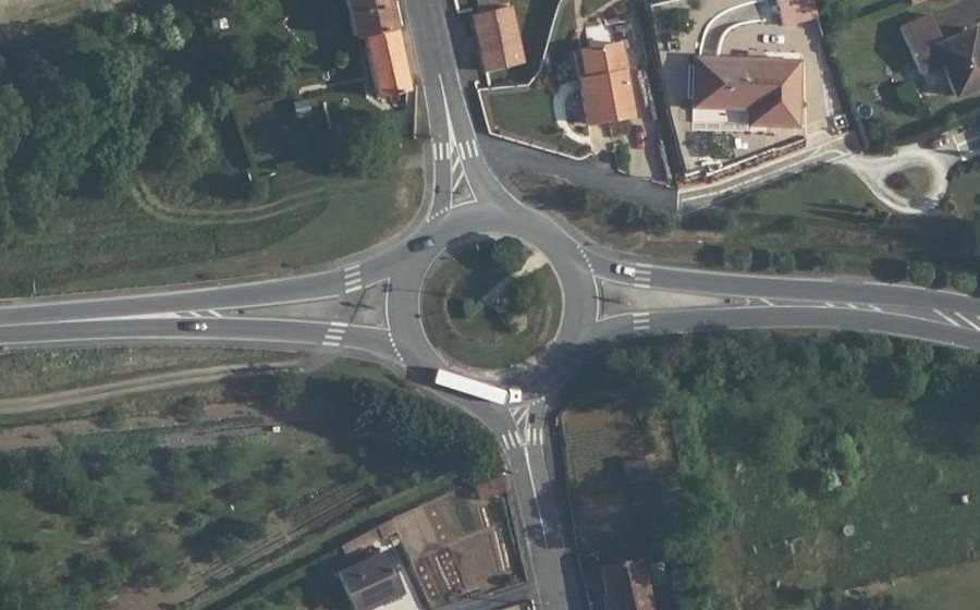 Vue aérienne du Rond-Point des Ordres Nationaux