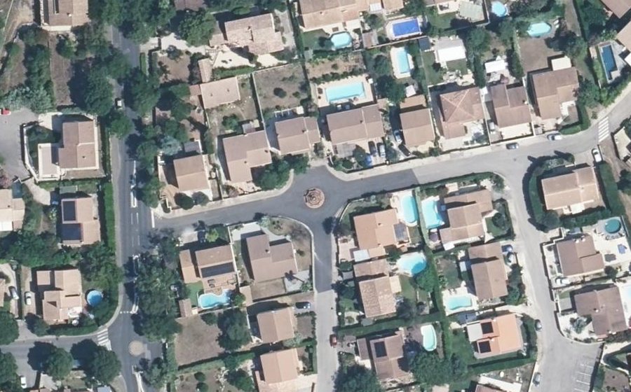 Vue aérienne du Rue Louis Trible