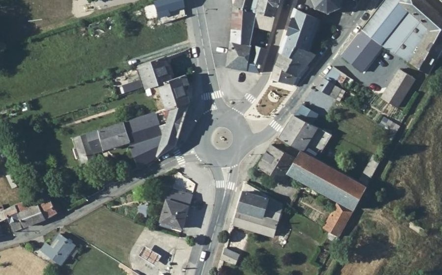 Vue aérienne du Place de la Peyrade