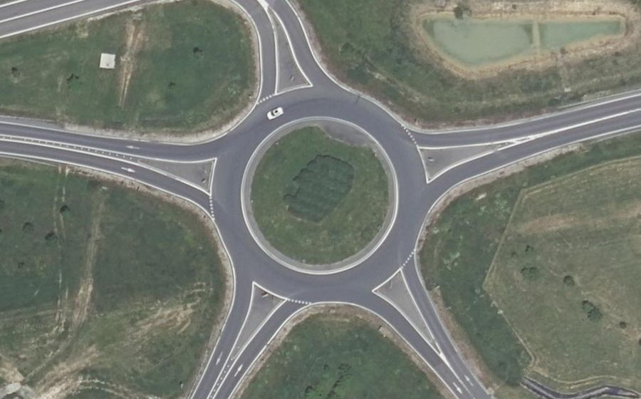 Vue aérienne du Eco-Autoroute