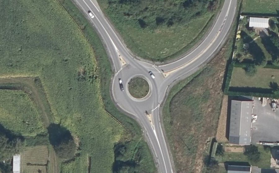 Vue aérienne du Giratoire du Val