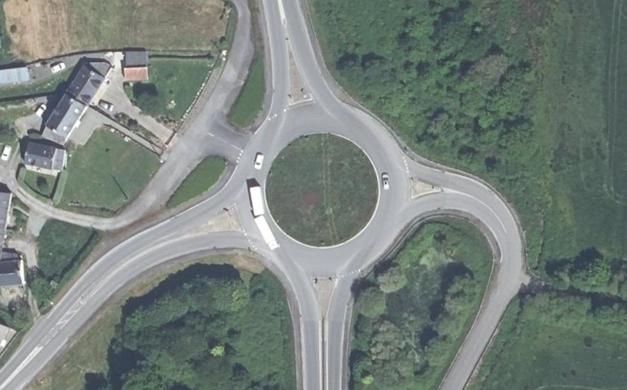 Vue aérienne du Giratoire de l'Angle