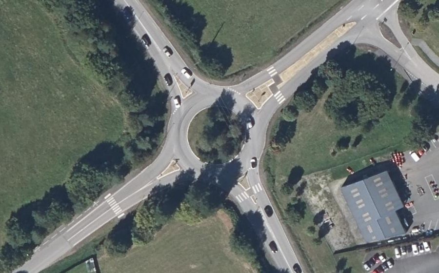 Vue aérienne du Giratoire Tréhorenteuc
