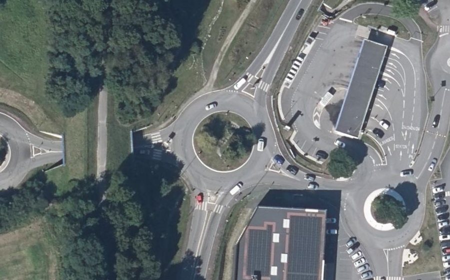 Vue aérienne du Giratoire du Porhoët