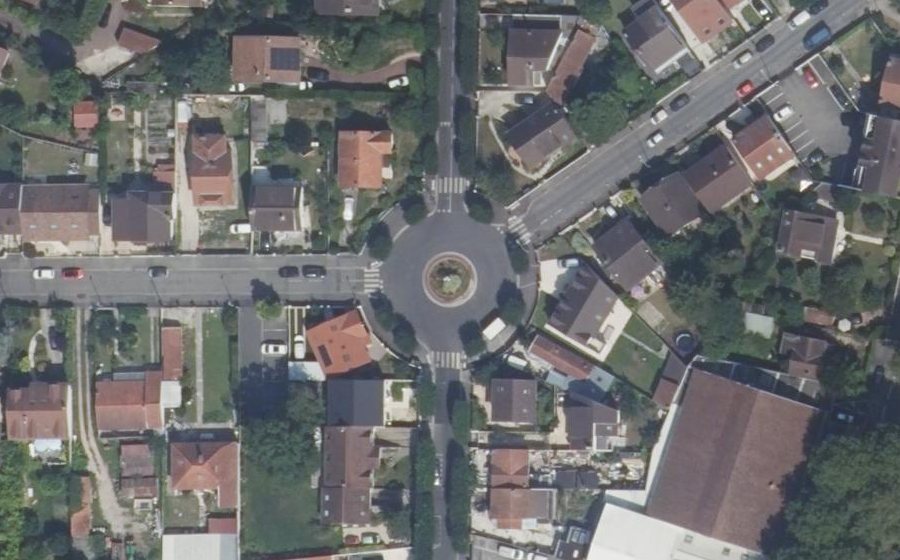 Vue aérienne du Rond-Point du Château