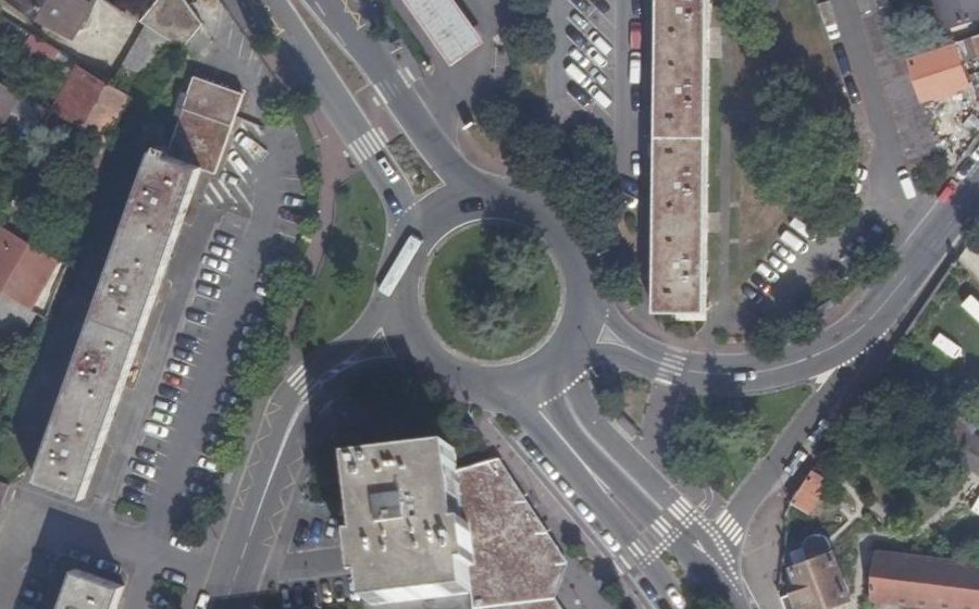 Vue aérienne du Carrefour de la Ferme