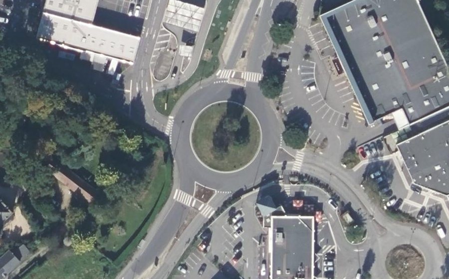 Vue aérienne du Rond-Point de la Robiquette