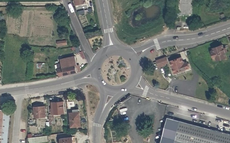 Vue aérienne du Rond-Point des Nations