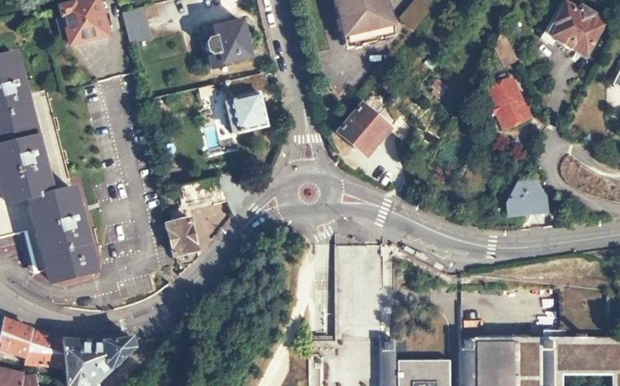 Vue aérienne du Carrefour des Thermes Chevalley