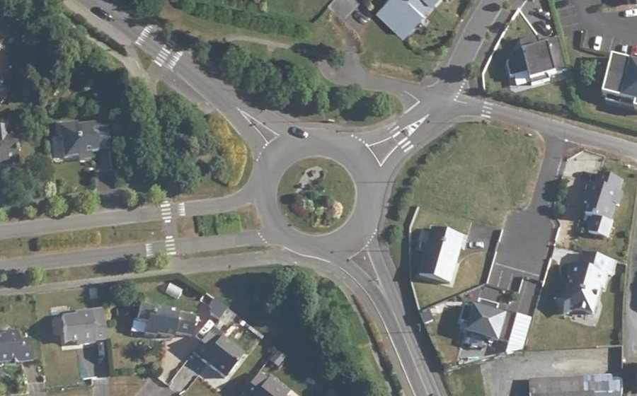 Vue aérienne du Rond-Point du Pressoir