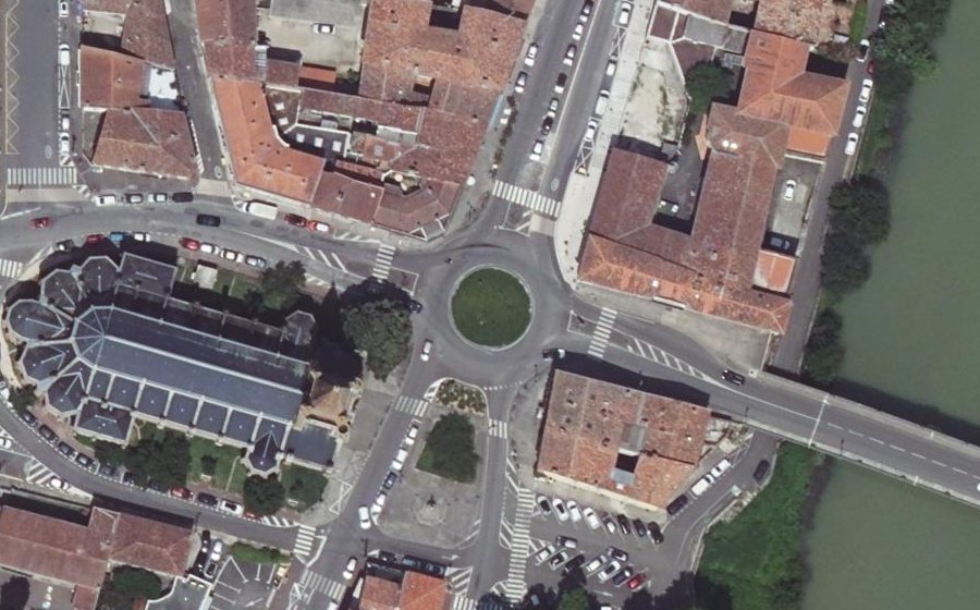 Vue aérienne du Rond-point Maréchal de Lattre de Tassigny