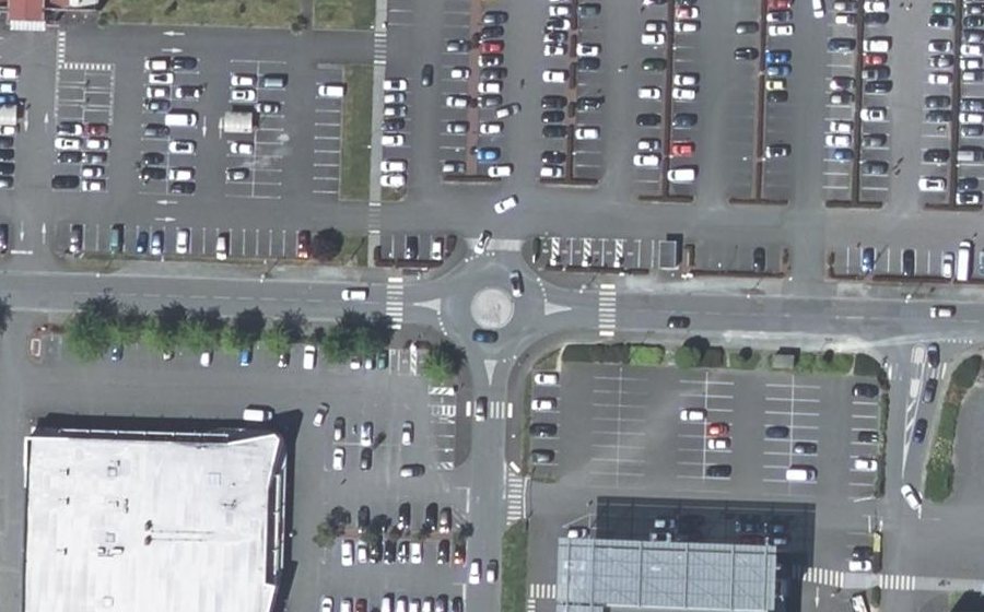Vue aérienne du Rond-Point des Commerces
