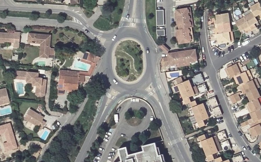 Vue aérienne du Rond-Point François Mitterrand