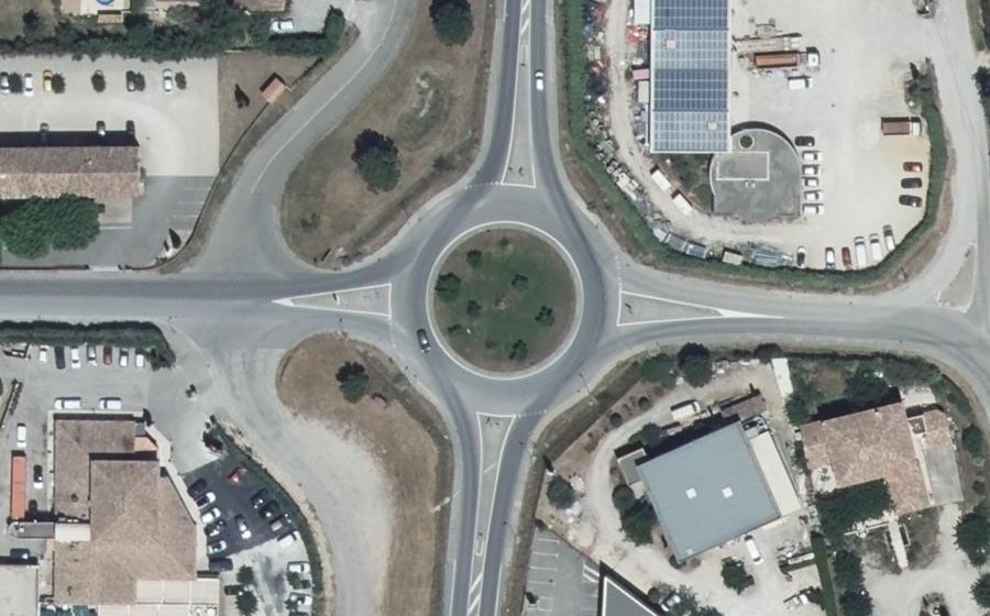 Vue aérienne du Grande Route de Carpentras
