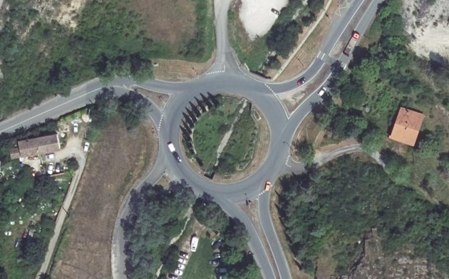 Vue aérienne du Carrefour giratoire du Roc de l'Agasse