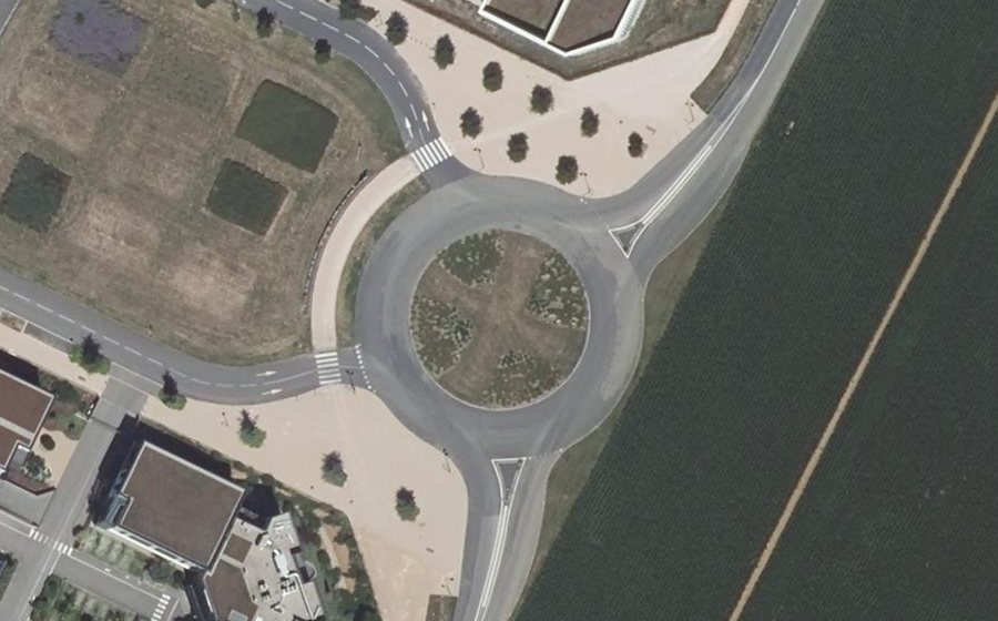 Vue aérienne du Rond-Point Jean Bertin