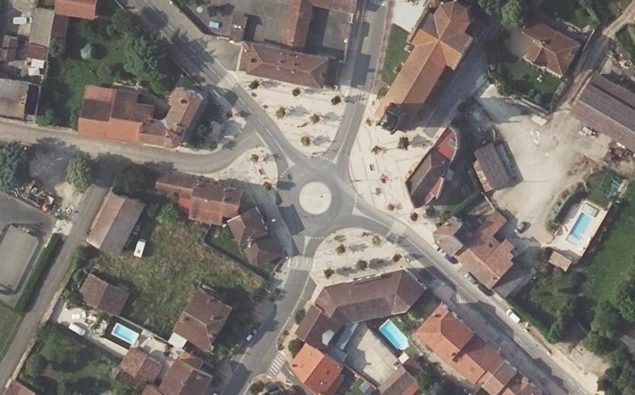 Vue aérienne du Place du Souvenir
