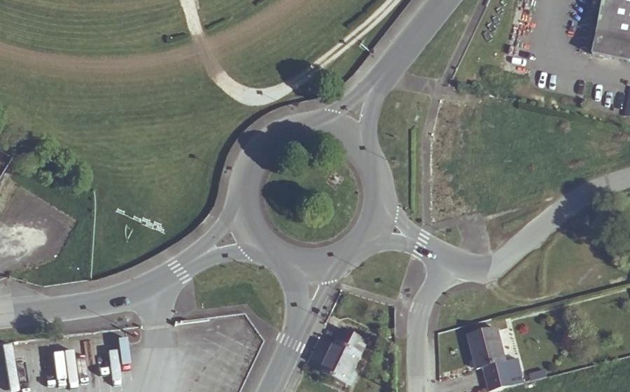 Vue aérienne du Rond-Point Pierre Étienne
