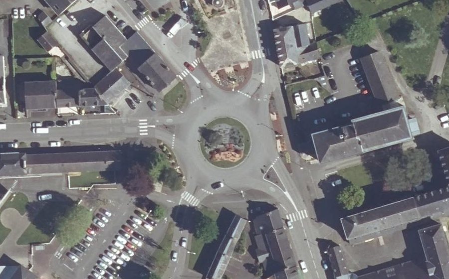 Vue aérienne du Rond-Point du Général de Gaulle