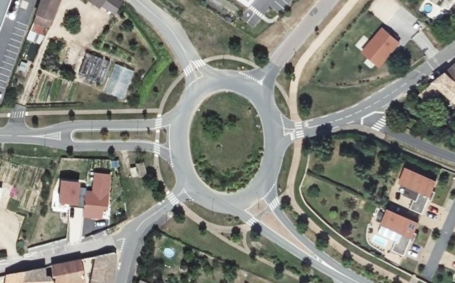 Vue aérienne du Rond-Point Rozeilieures