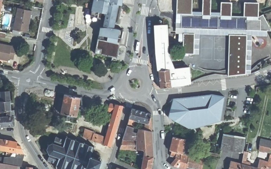 Vue aérienne du Place du Fort Gentil