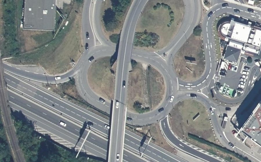 Vue aérienne du Carrefour de l'Europe