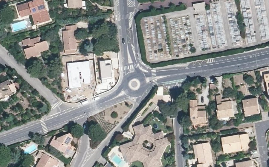 Vue aérienne du Avenue de la Monnaie
