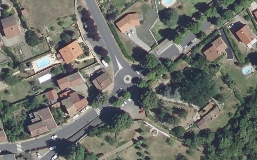 Vue aérienne du Place du Font de Ville