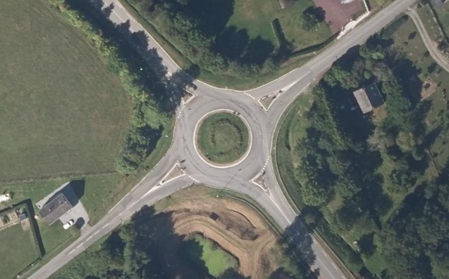Vue aérienne du Giratoire la Ville aux Aînés